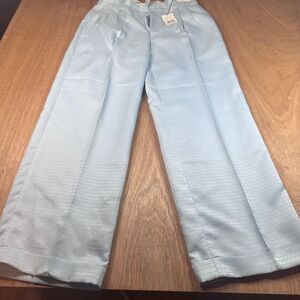 Alberto Celini Men’s Dress Pants Sky Blue Textured Slacks 34R New With Tags
